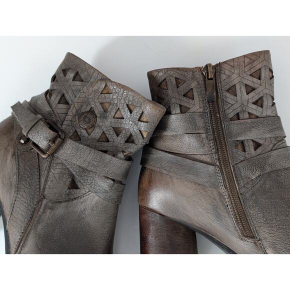 L'Artiste by Spring Step Madonna Leather Ankle Boots - Grey Multi - Sz 36 - Picture 9 of 11
